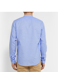 Nn07 Samuel Cotton And Linen Blend Chambray Oxford Shirt