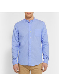 Nn07 Samuel Cotton And Linen Blend Chambray Oxford Shirt