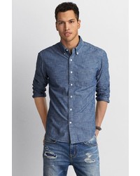 American Eagle Outfitters O Chambray Button Down Shirt