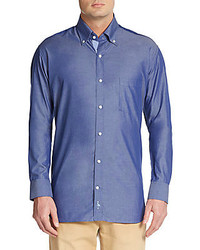 Tailorbyrd Regular Fit Chambray Two Ply Cotton Sportshirt