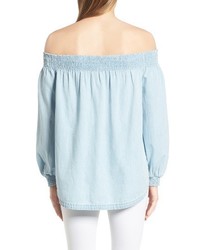 Caslon Chambray Off The Shoulder Top