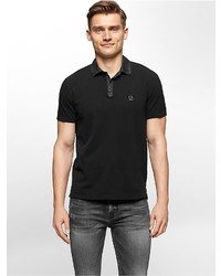 Calvin Klein Slim Fit Chambray Collar Cotton Polo Shirt