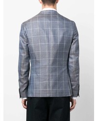 Canali Checked Tailored Single Breasted Blazer