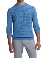 Bugatchi Ghost Check Sweater In Riviera At Nordstrom