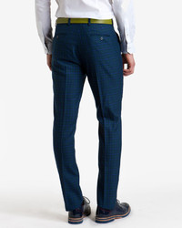 Ted Baker Teleaft Checked Wool Suit Pant