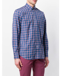 Canali Checked Button Down Shirt