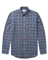 Saint Laurent Slim Fit Checked Brushed Cotton Flannel Shirt