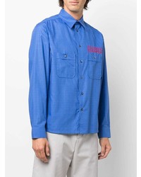 PACCBET Logo Embroidered Check Shirt