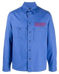 PACCBET Logo Embroidered Check Shirt
