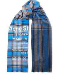Acne Studios Cassiar Printed Checked Wool Scarf