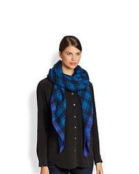 Marc by Marc Jacobs Scarlette Check Scarf Blue