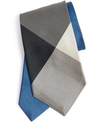 Burberry Texture Check Silk Skinny Tie