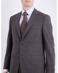 Canali Shadow Check Wool Suit
