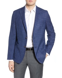 Hickey Freeman Classic Fit Check Wool Blend Sport Coat