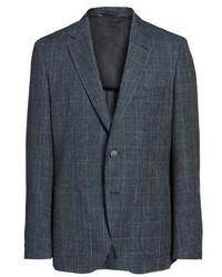 BOSS Janson Trim Fit Windowpane Wool Blend Sport Coat