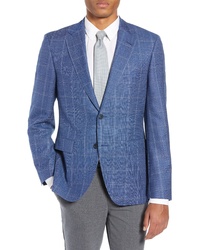 BOSS Jewels Classic Fit Windowpane Wool Sport Coat