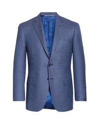 Canali Sienna Classic Fit Check Wool Sport Coat