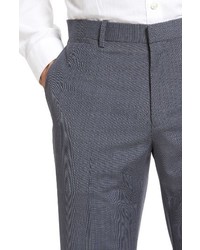 Theory Marlo Flat Front Check Wool Trousers