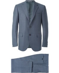Blue Check Wool Suit