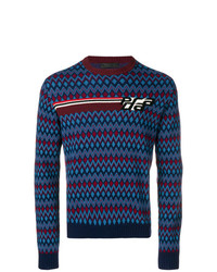 Prada Chevron Logo Knit Sweater