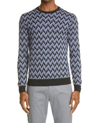 Emporio Armani Chevron Wool Sweater