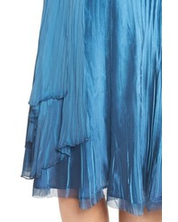 Komarov Plus Size Chiffon Layer Charmeuse Dress