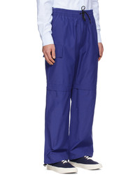 MAISON KITSUNÉ Blue Convertible Trousers