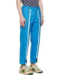 Gucci Blue Zip Trousers