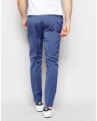 Asos Brand Skinny Smart Pants In Pale Blue