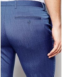 Asos Brand Super Skinny Smart Pants In Pale Blue