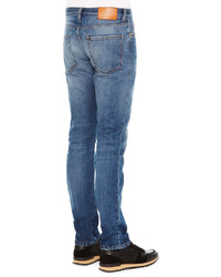 Valentino Chino Fit Straight Denim Jeans Medium Blue