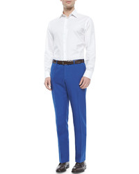 Incotex Chinolino Cottonlinen Trousers Blue