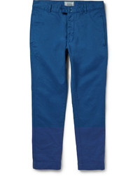 Officine Generale Slim Fit Cotton Twill Trousers