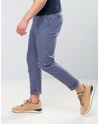 Asos Tapered Chinos In Blue