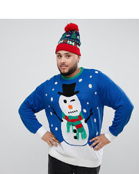 Blue Christmas Crew-neck Sweater