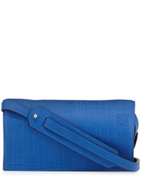 Loewe Calfskin Clutch Bag Wshoulder Strap Electric Blue