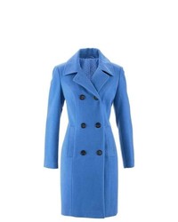 bpc selection Wool Blend Coat In Blue Size 14