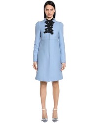 Rochas Felted Wool Coat With Bows