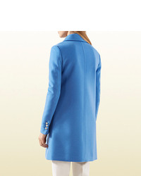 Gucci Blue Wool Coat