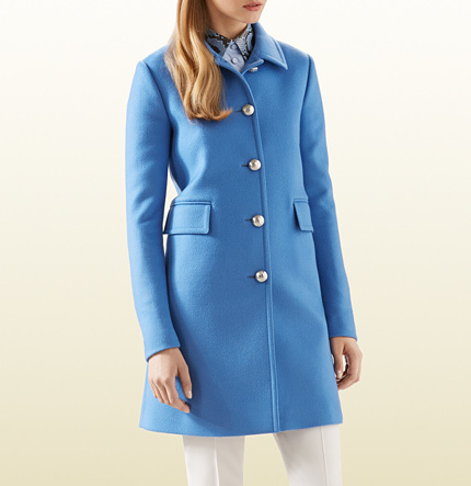 Gucci Blue Wool Coat, $1,950 | Gucci | Lookastic