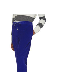 Moncler Blue Velvet Sportivo Trousers