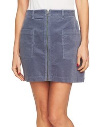 Blue Corduroy Mini Skirt