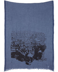 Junya Watanabe Navy Cashmere And Cotton Scarf