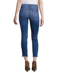 7 For All Mankind Raw Edge Ankle Skinny Jeans
