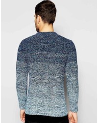 Blend of America Blend Crew Sweater Slim Fit Graduated Melange Knit