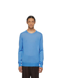 Bottega Veneta Blue Cashmere Crewneck Sweater