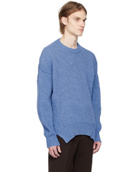 Jil Sander Blue Crewneck Sweater
