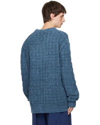 Maison Margiela Blue Crewneck Sweater