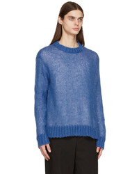 Jil Sander Blue Layered Knit Sweater