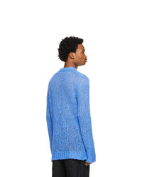 Jil Sander Blue Linen Sweater